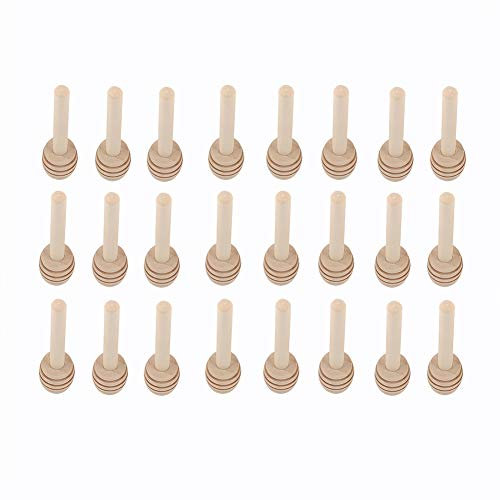 Honey Sticks, 24PCS Wooden Lightweight Honey Dipper Stick Honey Comb Wand with Anti Sip Handle for Drizzling Honey, Maple Syrup, Melted Chocolate