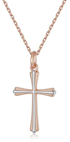 GAVU Kreuz Halskette mit Kreuz-Anhänger für Damen Firmungskette für Frauen Konfirmationsgeschenk für Mädchen