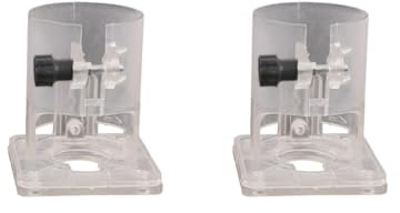 Juego de 2 rebajadoras para carpintería, base de plástico transparente, base protectora tipo estándar