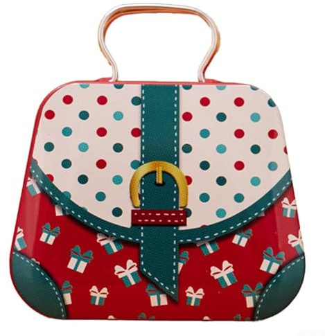 Jolie boîte à biscuits en forme de sac à main, complément parfait à votre décoration de vacances (C)