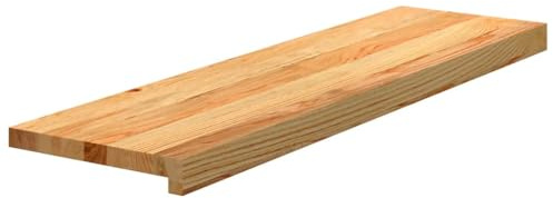vidaXL Trappstegsmattor 2 pcs ljusbrun 90x25x2 cm massiv ek