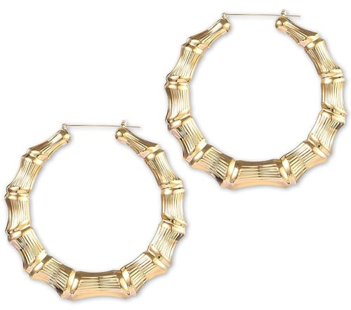 YUNHENTONG Gold Creolen 85mm Hänger Ohrringe Vintage Karneval Hoop Earrings Hip Hop Outfit Accessories