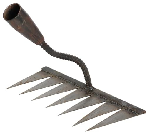 Duroecsain Rastrillo de Hierro Pesado, Rastrillo de Deshierbe - Retainer Portátil de Versores | Hoes de Jardín Robustas, Malezas manuales, Hojas de patio Garra, artefacto desarraigamiento