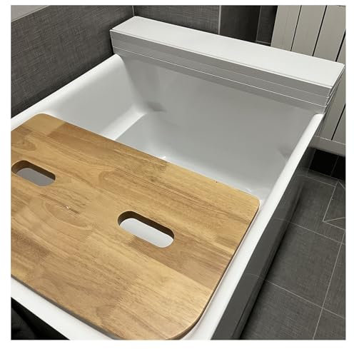 JIAYING Plegable A Prueba De Polvo Bandejas para Bañera Cubierta De Bañera, Grosor 1,2CM PVC Cubierta Aislamiento Estante Baño para SPA Lujo O Lectura(75x105x1.2cm)