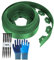 Bordura per Aiuola flessibile, Bordi per Aiuole Giardino, lunghezza 10 m, altezza 5 cm, Bordatura Giardino con 50 Picchetti e 1 paio di Guanti, Verde