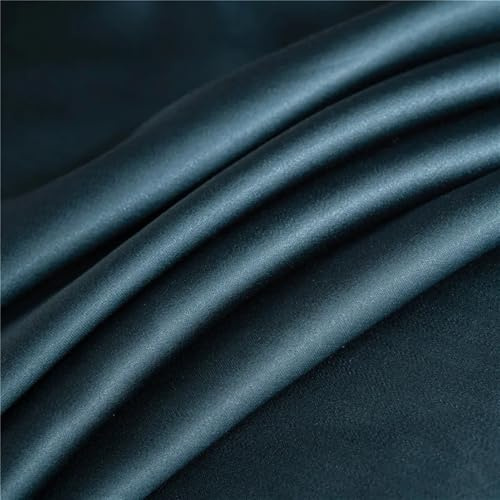 LUKYWANG Linge De Lit en Soie De Glace Drap Plat en Soie de mûrier Naturel, Drap de lit de Couleur Unie, Drap de lit King Size, Drap Textile for la Maison Drap Housse Satin(Dark Blue,250x250cm)