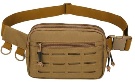 Taktische Bauchtasche, Molle Kleine Gürteltasche für Herren, Wasserdicht Hüfttaschen mit verstellbarem Gürtel für Reisen, Spazierengehen, Laufen, Wandern, Radfahren