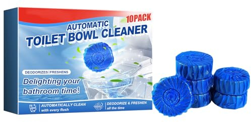 Mnozreo Bloc de Toilette Encastré,Blocs de Réservoir de Toilettes,WC Eau Bleue,WC Propres Désodorisant Bleu,Tablettes de Nettoyage pour Réservoir de Chasse D'eau,10PC
