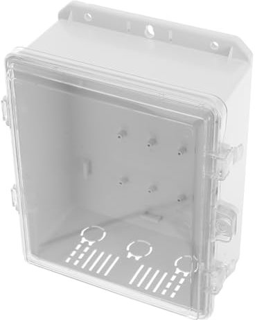 Gatuida Outdoor Electrical Box Plastic Junction Box with Transparent Access for Electronics Projects Easy Installation Spacious Interior Dependable Protection From Water Damage