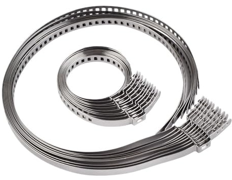 PPQOZMD Lot de 10 ou 20 Colliers de Serrage réglables for Soufflets de cardan, Grands et Petits Kits en Acier Inoxydable for Voiture(20pcs)