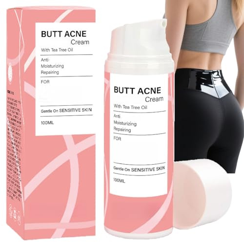 But/t Acne Clearing Repair Cream,But/t Acne Clearing Treatment with Tea Tree Oil,Moisturizing Repair Cream for But/t,Rapidly Absorbed Body A/cne Lotion Cream for Women,Pimple Cream for B/utt and Back