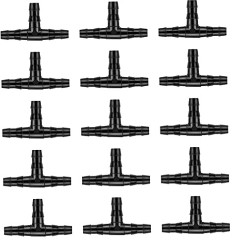 Vistnale Raccordi per Tubi Flessibili per Sistema di irrigazione a T spinati per irrigazione a Goccia per Tubo gocciolante da 4 mm/7 mm 100 Pezzi |.Kit
