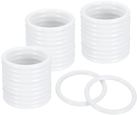 QUARKZMAN 32 Piezas Anillos para Atrapasueños 1.7 Aro Floral Redondo De Macramé De Plástico Círculo O Aros para DIY Manualidades De Crochet Coronas De Boda Decoración De Pared Blanco | Redondo De Macramé De Plástico Círculo O Aros, Para DIY Manualidades De Crochet, Coronas De Boda, Decoración De Pared