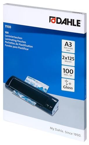 Dahle Kontorsteknik lamineringsväska DIN A3 Dahle 71133, 125 Micron, 303 x 426 mm, 100 stycken