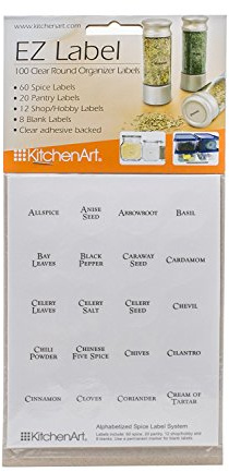KitchenArt EZ Spice Label Set, 100-Piece