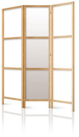 murando - Paravento Decorativo Monofacciale Classico 135x172 cm 3 Pannelli Divisori - Stampa su un Lato su Tela in TNT - Separe Divisorio per la Casa Legno Stile Giapponese - Naturale p-A-0009-z-b