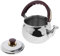 0.6~4.7L Stainless Steel Whistling Kettle Electric Stove Gas Hobs Camping, Silver, 1.0L