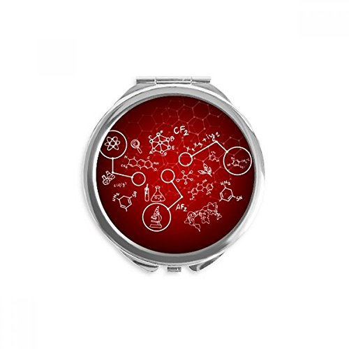 DIYthinker Technological Sense Organic Chemistry Molecular Mirror Round Portable Hand Pocket Makeup 2.6 inch x 2.4 inch x 0.3 inch MultiColor