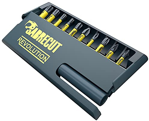 SabreCut 11pcs SCRKB11MX 32mm Bits & 60mm Magnetic Impact Bit Holder Kit | Heat-treated steel, strong magnetic hold and corrosion-resistant black oxide finish provide durable high-torque use
