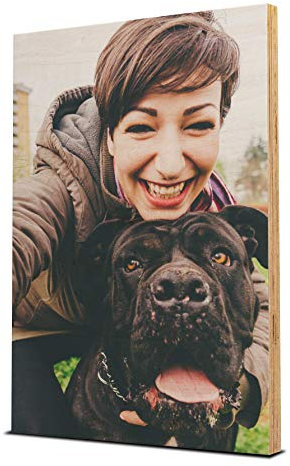 wandmotiv24 Holz-Wandbild - Foto auf Holzplatte mit Online-Vorschau - personalisierte Wanddeko - Holzbild mit Wunschmotiv - Fotogeschenk - 20x30 cm