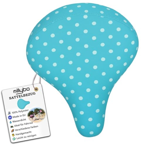 millybo Polka DOTS Fahrradsattel Sattelbezug Fahrrad Sattelüberzug Sattel-Überzug gepunktet