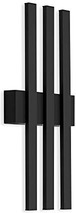 TELEFUNKEN - LED Außenwandleuchte, Außenwandlampe 3-flammig, 12 Watt, 1.170 Lumen, 4.000 Kelvin, IP44, Schwarz, 370x155x42mm 313305TF