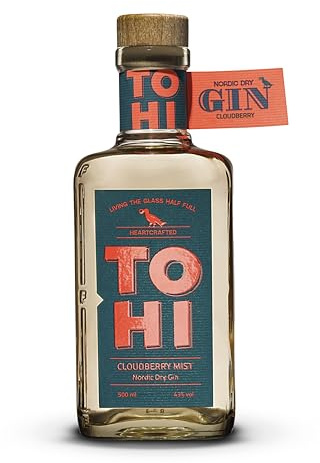 TOHI Nordic Dry Gin Cloudberry | fruchtig, aromatisch, frisch | Moltebeere, Passionsfrucht, Orange | handcrafted small batch Gin aus Estland | 43% | 500