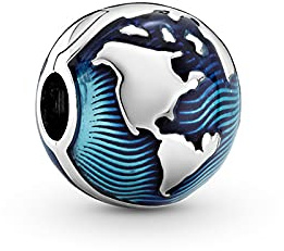 XIAOLW Charm-Perle aus 925er Sterlingsilber, für Mädchen, Jungen, Fischpuppe, Flugzeug und Globus, passend für Armband, Halskette und Schmuckherstellung