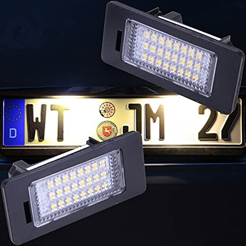 LED-registreringsskyltbelysning varm vit från Recambo lämplig för BMW E82, E88, E90, E91, E92, E93, E39