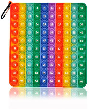 jiuzcare Push Bubble Fidget 20x20cm Pop Fidget Toys Bubble Anzahl Stressabbau Spielzeug Werkzeug Pädagogisches für Kinder Aufklärung Digitaler it Sensory Fidget Spielzeug Lernspielzeug und Studenten