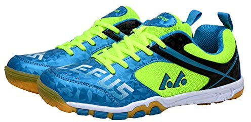 Herr Badminton Tennis Skor Tennis Träningsskor bordtennis sneakers,Green,43 EU