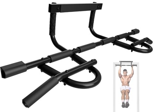 Yes4All Pull up-stång för dörröppning, robust chinsstång, solid huvudkonstruktion, multigrepp, stång för dörröppning för hem, gym, träning, inga skruvar, bärbar