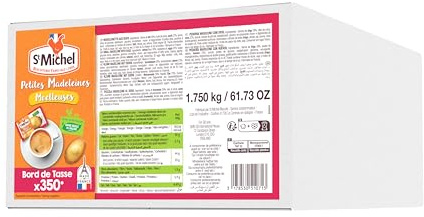 ST MICHEL - La Petite Madeleine - Moelleuse & Fondante - Lot de 350 Mini-Madeleines en Sachets Fraicheur - 1750g