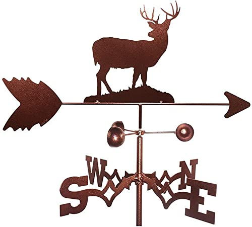 JESSAH Wetterfahne Windrichtungsfahne Metall Adler Wetterfahne Wildadler Garten Ornament Mehrzweck Attraktiv Mit Bodeneinsatz Stange Für Hof Dekoration