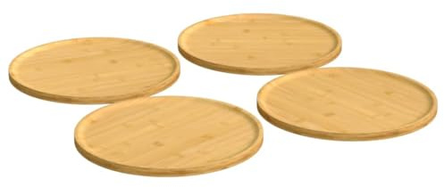 vidaXL Pizzateller 4 Stk. Ø32x1,5 cm Bambus