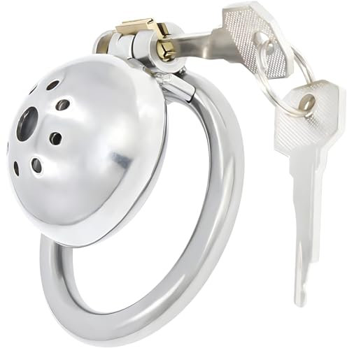 Cintura di castità per uomini in metallo cockring con diametro ⌀ 5cm Gabbia di castità per uomini peniskäfig gabbia di castità maschile per uomini Gabbia per pene estremamente cock cage FOPS N43