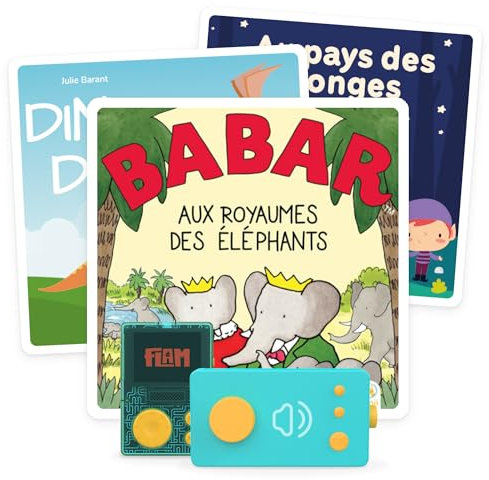 Lunii – Pack 3 Livres Audio interactifs pour Enfant dès 3 Ans – A écouter sur la conteuse Interactive Ma Fabrique à Histoires - Babar, Dino Dino, Aux Pays des Songes – Pack 38 Histoires