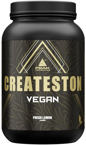 PEAK Createston Vegan - 1545g Geschmack Fresh Lemon I 15 Portionen I Post Workout Complex mit Erbsenprotein-Hydrolysat, EAAs, Kohlenhydraten & Pflanzenextrakten wie Bockshornklee & Resveratrol