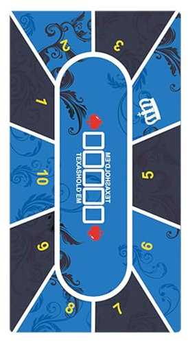 Texas Pokermatte, tragbare Pokerspielmatte, Gummi-Poker-Tischmatte, Poker-Layout-Spielmatte, Tisch-Holdem-Matte, Heimunterhaltung, Poker-Matte für Brettspielzimmer