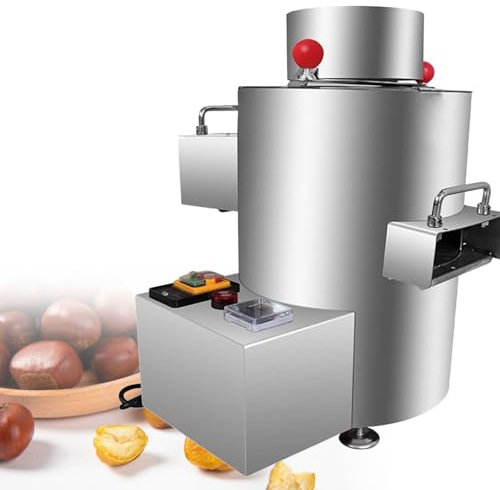 SACLMD Máquina peladora de castañas de 550W,máquina peladora automática eléctrica de Acero Inoxidable,Cascanueces