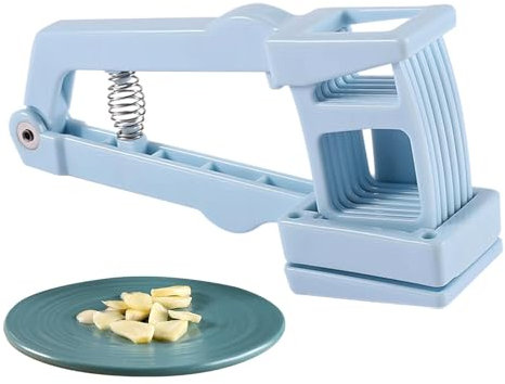 Cortador de ajo - Cortadora manual de ajos afilada,Rallador de ajo de calidad alimentaria, rallador de jengibre compacto, rebanador de alimentos duradero para cocina, frutas y verduras