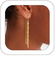 Aidenn Ohrringe Silber 925 Hängend für Damen Sterlingsilber Lange Hängeohrringe mit Cubic Zirkonia Quasten Hängende Ohrringe 14K Gold Hypoallergen Statement Schmuck