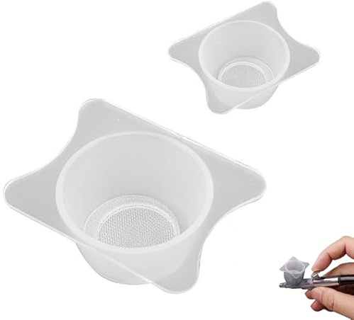Tools 90002 - Juego de 2 vasos de purificación de pintura para aerógrafo, 150 mallas y 200 coladores de malla para modelar, rociar y colorear