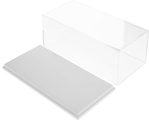 TOYANDONA Automodell Vitrine Maßstab 1:64 EIN Stück Geformte Acryl Displaybox Mit Weißem Deckel Für Spielzeugautos Und Sammler