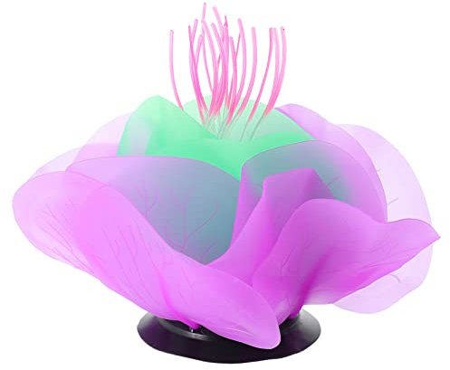Sosoport Künstliche Lotusblume Aquarium Dekor Bunte Fischtank Zubehör Landschaftsdekor Für Aquarien Und Teiche