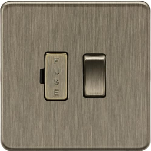 Knightsbridge 13A Switched Fused Spur Unit - Antique Brass