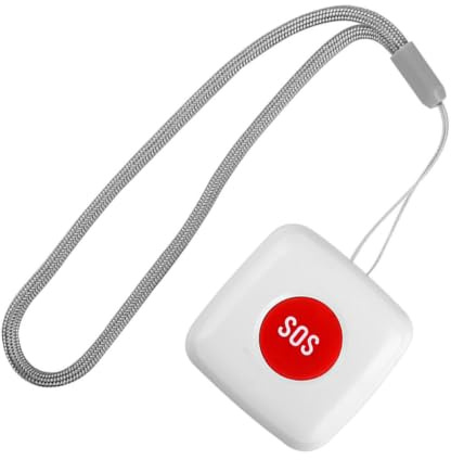 Zigbee Sos Notrufknopf aus Kunststoff, Drahtloser Alarmknopf in Weiß | Notrufknopf für Ältere Menschen, Fernbedienungstaste mit Smart Device Verknüpfung, für Krankenhaus und Seniorenheim