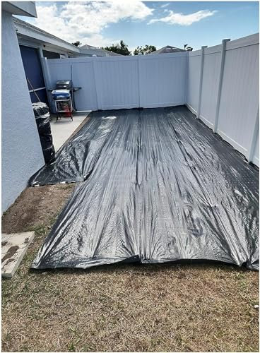 Bâche de protection contre les mauvaises herbes - 0,4 m x 1,5 m de large - Tissu non tissé pour gravier et paysage - Pour jardin, parterres de fleurs et arbres - Noir - 0,4 x 170 m