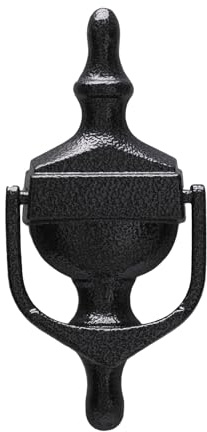 Kooples Hardware Medium Nu Victorian Urn Door Knocker Without Spyhole Face Fix – Traditional Brass Front Door Knocker in Classic Victorian Style – Fixings Included (Antique Black)
