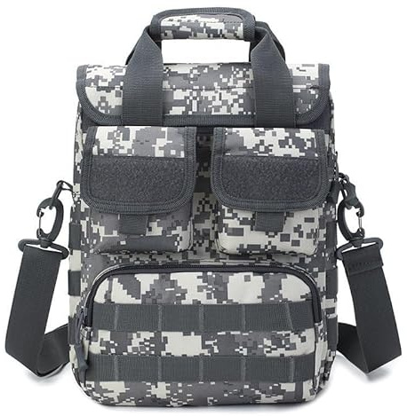 Taktische Umhängetasche, MOLLE Sling Pack Aktentasche Gear Utility Carry Satchel EDC Tool Handtasche für 12-Zoll-Laptops(ACU)